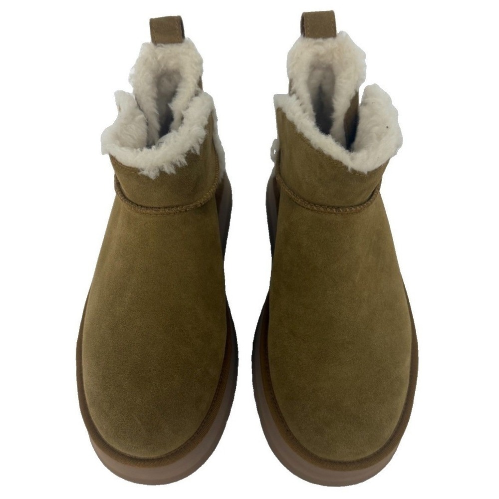 Koolaburra by UGG Women's Koola Ultra Mini Platform Light Beige Suede Boots 11